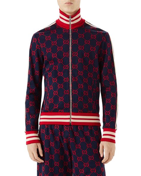 black and red gucci jacket|Gucci jacket men.